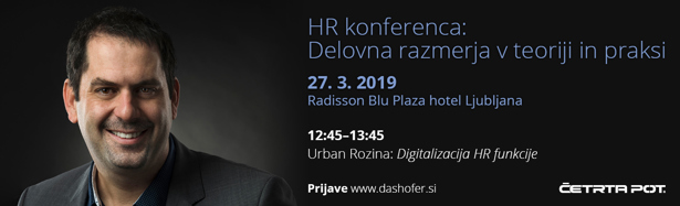 Novice - HR KONFERENCA: predavanje Digitalizacija HR funkcije // 27. marec 2019