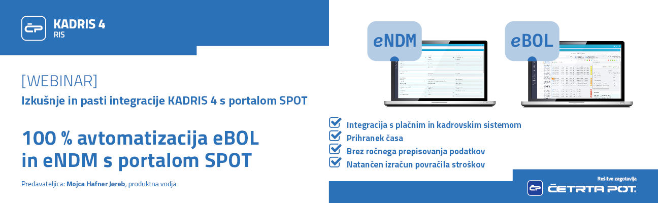 Webinarji - Integracija z vmesnikoma eBOL in eNDM portala SPOT